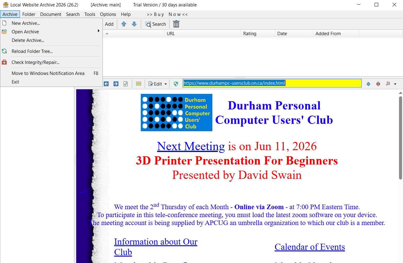 Local Website Archive Lite
